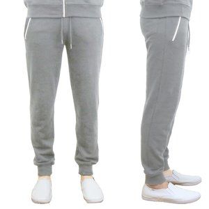 Men'S French Terry Joggers With Zipper Pockets